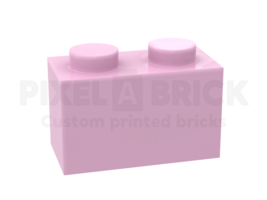 ✐ Brick 1x2 Bright Pink Bedrukken 3004