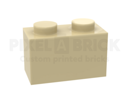 ✐ Brick 1x2 Tan Bedrukken 3004