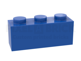 ✐ Brick 1x3 Blue Bedrukken 3622