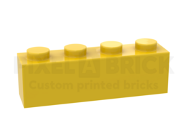 ✐ Brick 1x4 Yellow Bedrukken 3010