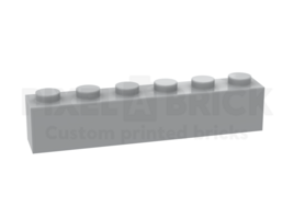 ✐ Brick 1x6 Light Gray Bedrukken 3009