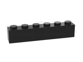 ✐ Brick 1x6 Black Bedrukken 3009