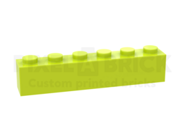 ✐ Brick 1x6 Lime Bedrukken 3009