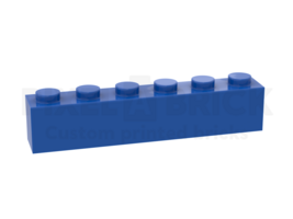 ✐ Brick 1x6 Blue Bedrukken 3009