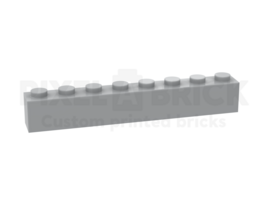 ✐ Brick 1x8 Light Gray Bedrukken 3008