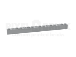 ✐ Brick 1x16 Light Gray Bedrukken 2465