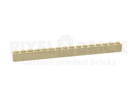 ✐ Brick 1x16 Tan Bedrukken 2465