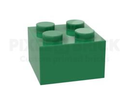 ✐ Brick 2x2 Green Bedrukken 3003