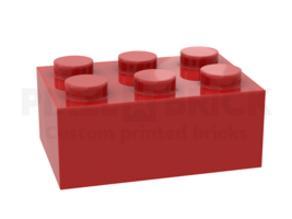 ✐ Brick 2x3 Red Bedrukken 3002