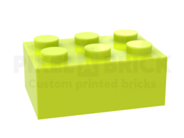 ✐ Brick 2x3 Lime Bedrukken 3002