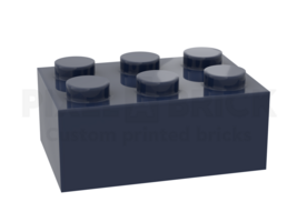 ✐ Brick 2x3 Dark Blue Bedrukken 3002