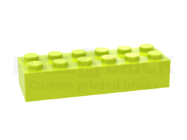 ✐ Brick 2x6 Lime Bedrukken 2456