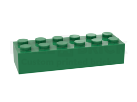 ✐ Brick 2x6 Green Bedrukken 2456