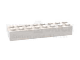 ✐ Brick 2x8 White Bedrukken 3007