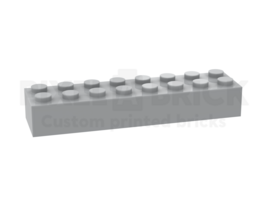 ✐ Brick 2x8 Light Gray Bedrukken 3007