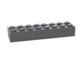 ✐ Brick 2x8 Dark Gray Bedrukken 3007