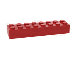 ✐ Brick 2x8 Red Bedrukken 3007