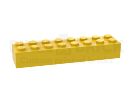 ✐ Brick 2x8 Yellow Bedrukken 3007