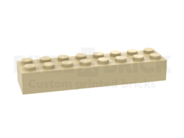 ✐ Brick 2x8 Tan Bedrukken 3007